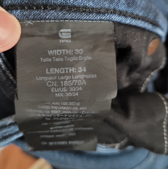 Authentic Vintage G-Star Raw Dark Men Jeans 30x34 A Crotch Varsity 3D Tapered - Picture 8 of 13